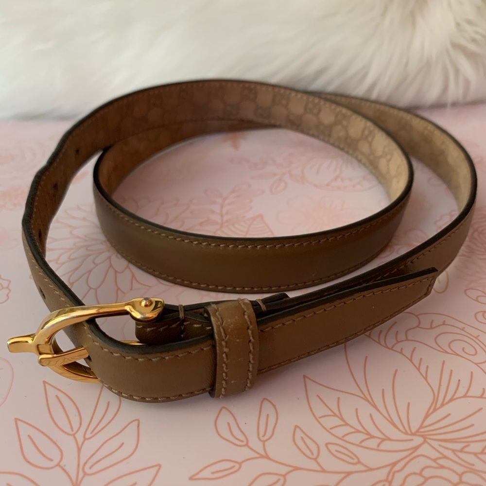 Tan Gucci Belt